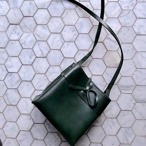 KARA crossbody mini bag in dark green